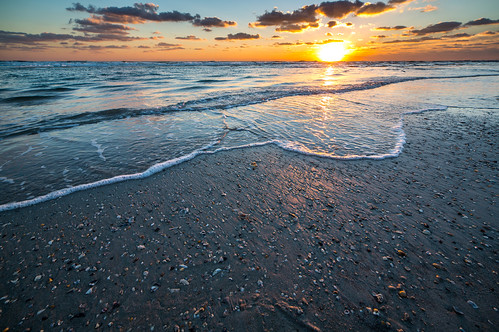 ocean morning sun beach water clouds sunrise sand florida newsmyrnabeach canoneos5dmarkiii rokinon14mmf28