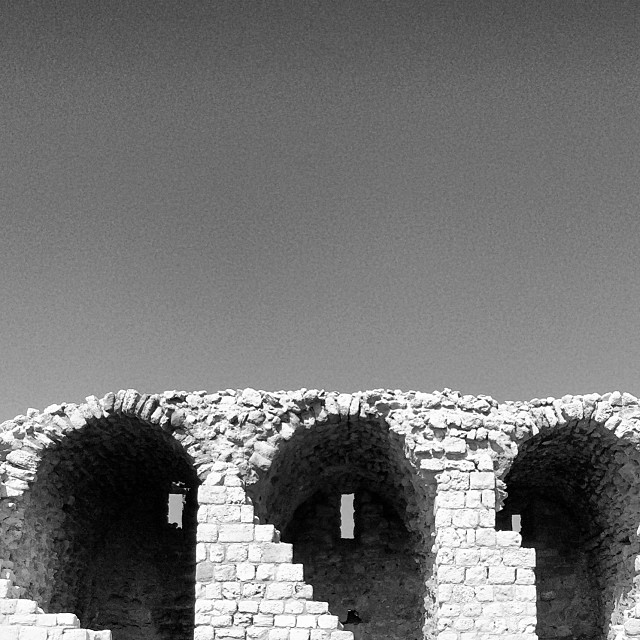 Old sea wall ruins