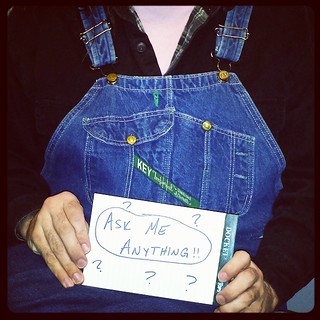 It's that time! I do this twice a year on my blog: I take questions from all comers. Details at byzantiumshores.blogspot.com. I answer the questions there, but feel free to ask them here! #AskMeAnything #overalls #AmWriting