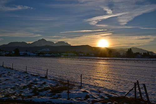 schnee winter sunset sky snow alps reflection field germany bayern deutschland bavaria sonnenuntergang himmel alpen reflektion acker freilassing zwiesel berchtesgadenerland hochstaufen nikond3100