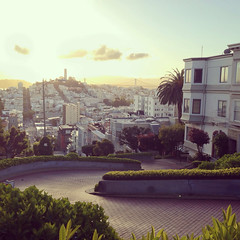 Lombard Street San Francisco at Sunrise