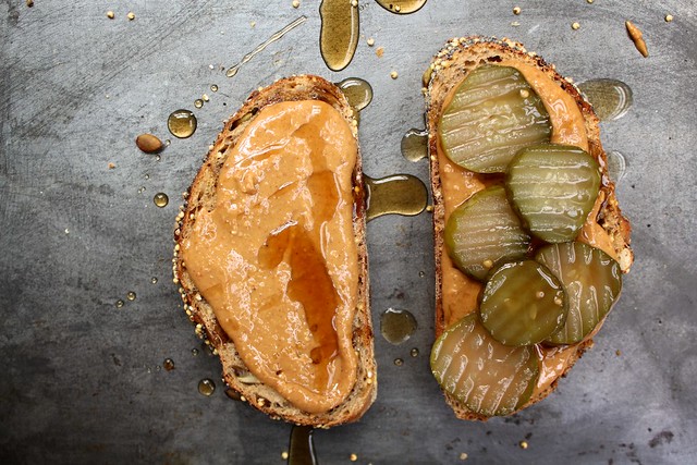 Peanut Butter + Pickle Sandwich