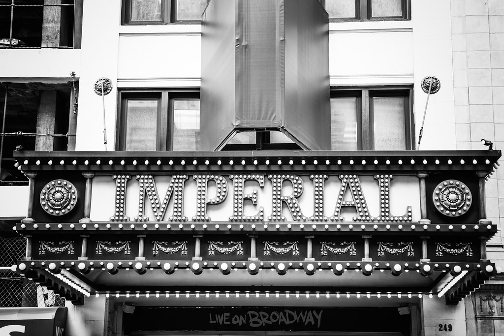 New York City - Theater District - Broadway Sign The Imperial Theatre: &quo...