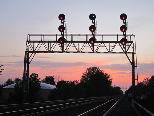 nyc bridge blue sunset ohio hour amherst signal mainline