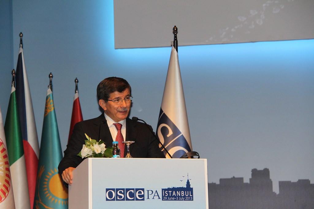 Turkish Foreign Minister Ahmet Davutoglu speaks at Annual Session's opening plenary