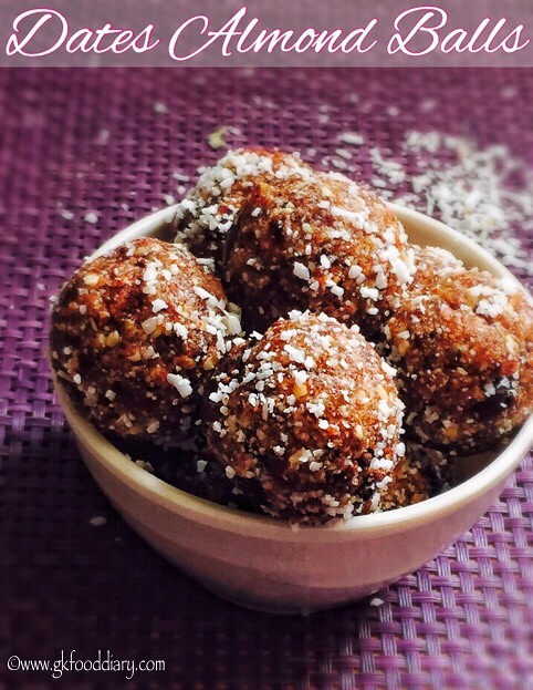 Dates Almond Balls Recipe for Babies, Toddlers and Kids