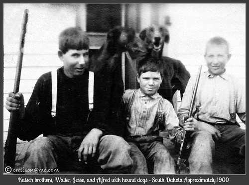 southdakota brothers hunting 1900 suspenders hounddogs katsch huntingrifle sittingonporch
