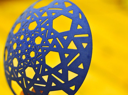 3D printed yamulke, detail