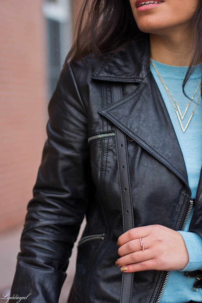 leather jacket, blue sweater, joggers, pumps-5.jpg