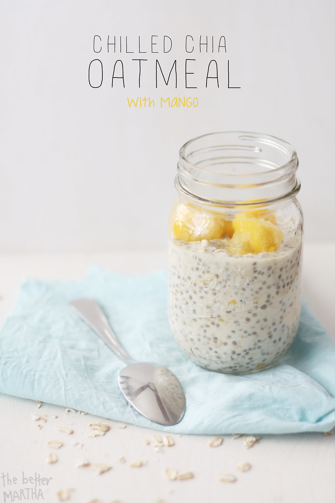 Chilled Chia Oatmeal With Mango