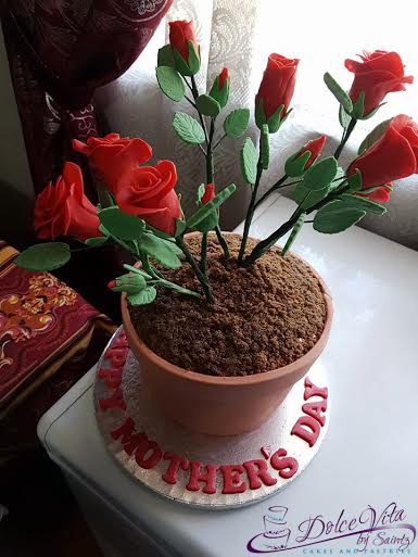 Rose Pot Cake by Saintz Reyes Santos