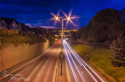 road sunset trafficlight twilight lighttrails colchester