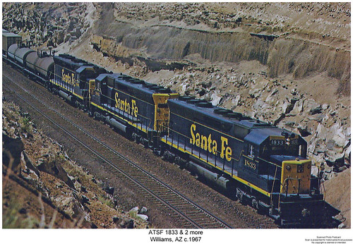 railroad arizona santafe train williams diesel railway trains locomotive trainengine sd45 emd atsf atchisontopekaandsantafe sixaxle