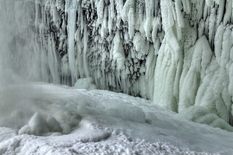 Cane Creek Falls frozen detail 6, Fall Creek Falls State Park, Van Buren County, Tennessee