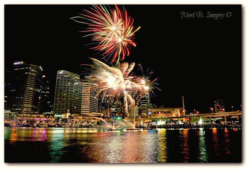 city longexposure color colour reflection geotagged photography lowlight flickr fireworks sydney australia nsw slowshutter darlingharbour cbd markbimagery
