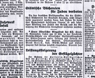Hallische Nachrichten 22.11.1938