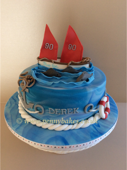 Sailing Themed Cake by Penny Grundon