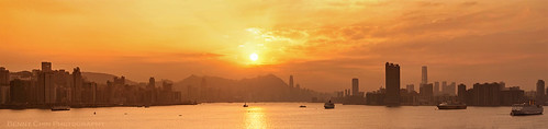 sunset sea panorama orange sun weather landscape hongkong nikon mm kowloon d300 f3556 1801050 kaitakcruiseterminal