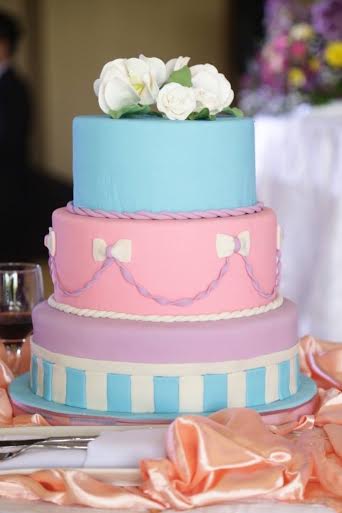 Pastel Wedding Cake by Aurora Annabelle Gomez