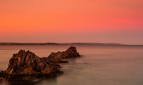 sunset red sea seascape water clouds canon scenery rocks exposure cornwall photos ripple 550d