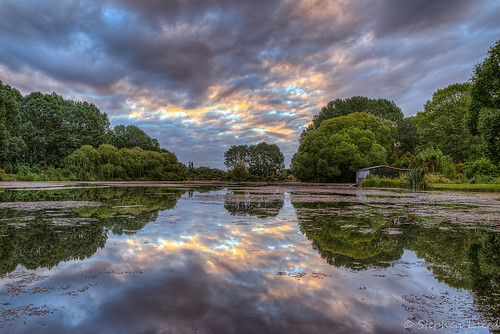 newzealand christchurch sky reflection water photography pond shed canterbury hdr nzl landscapephotography canonefs1755mmf28isusm thegroynes canoneos70d
