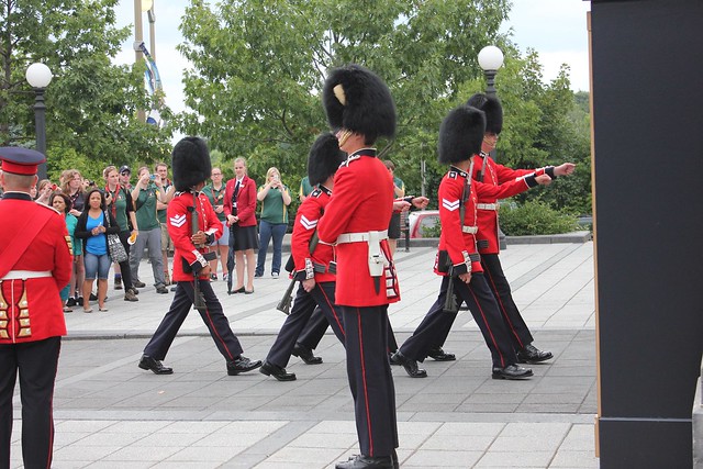 Picture of the Changing of the Guard at gate to the Residence of the Candadian Governor-General