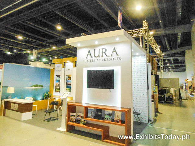 Side View of Aura Hotels & Resorts Exhibit Stand 