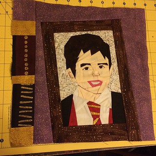 Last night I quilted a portrait of my son. Today I finish my daughter! #projectofdoom #projectofdoom2015 #harrypotter #quilting