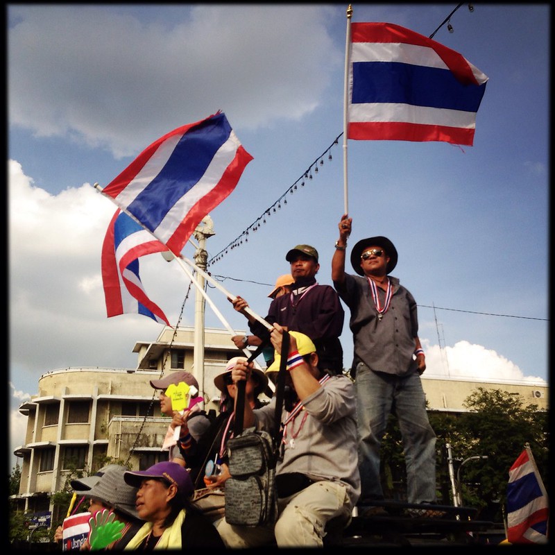 Protesters on the streets of Bangkok