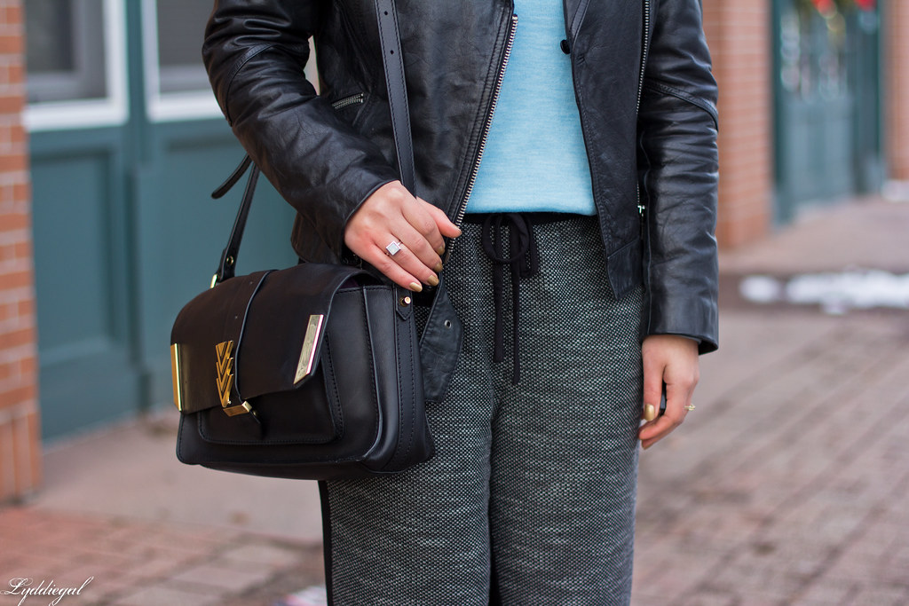 leather jacket, blue sweater, joggers, pumps-6.jpg