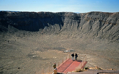inside Canyon Diablo meteor impact crater