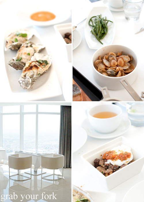 Oysters rockefeller, clams and beef hash for Friday brunch at Prime 68, JW Marriott Marquis Dubai