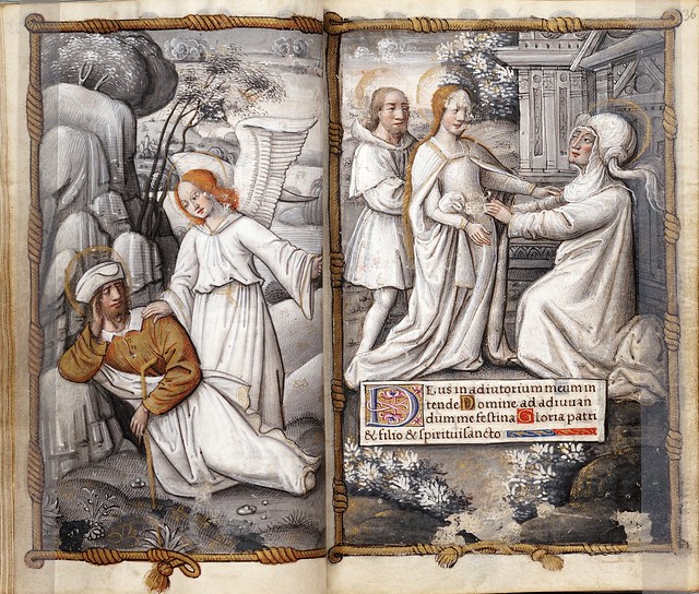 011-f. 35v-36r-Hours, use of Paris (MS 375)- Beinecke Rare Book Manuscript Library