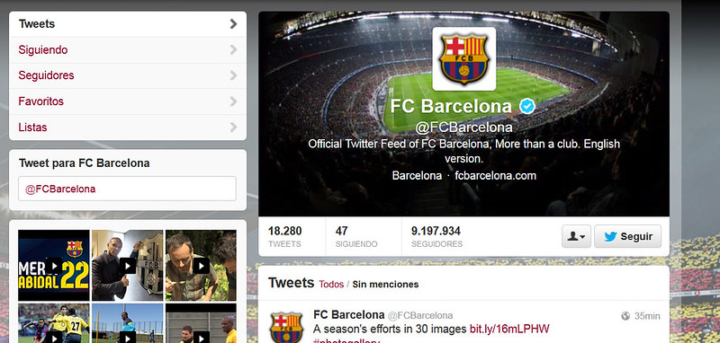 Barcelona en Twitter