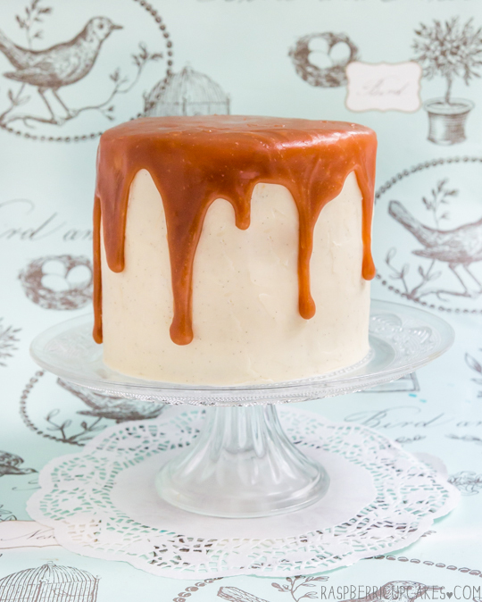 Brown Butter Layer Cake with Vanilla Bean Icing & Salted Caramel