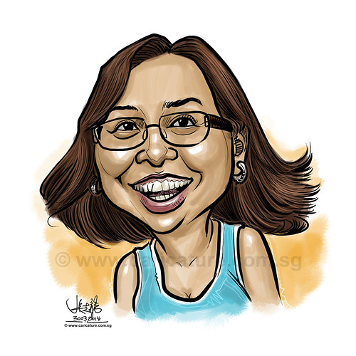 digital colour lady caricature 30032014 (watermarked)