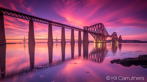 pink sunset scotland edinburgh purple february forthrailbridge tamron18200 slta37