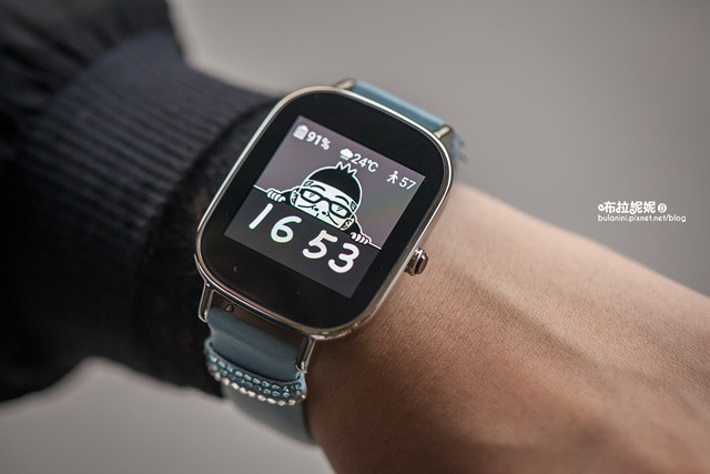 【3C分享】是手錶、是精品，更是我的生活管家！ASUS ZenWatch 2 (小錶) 快充進化版 -真皮晶  鑽藍(施華洛世奇水晶)