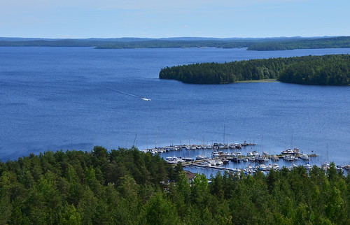 summer lake tower finland boats boat harbour sightseeing satama kesä vene järvi päijänne