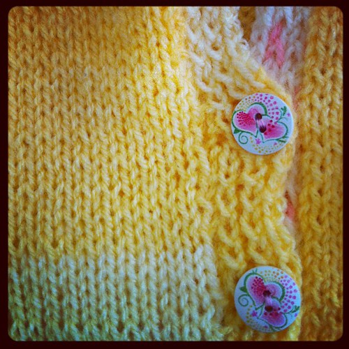 Sweet #buttons for a #handknit baby girl cardigan.