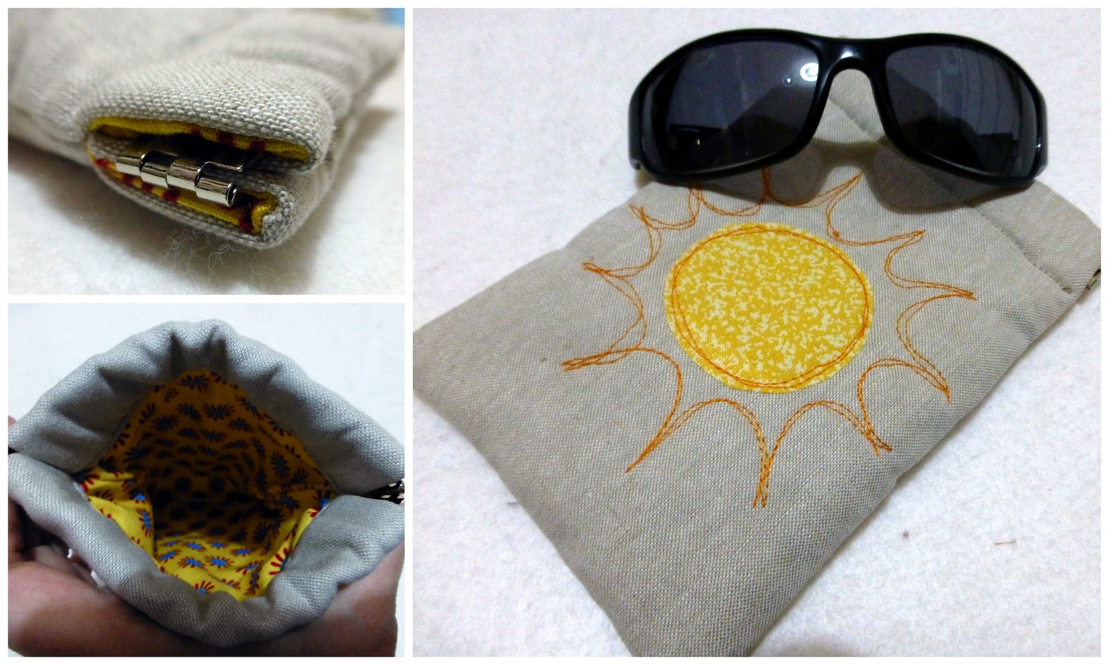 Sunglasses flex frame pouch