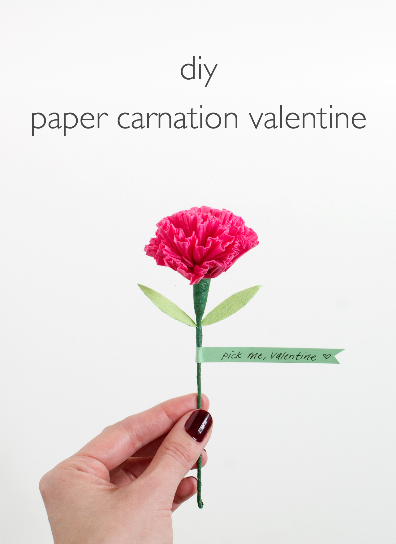 DIY Paper Carnation Valentine