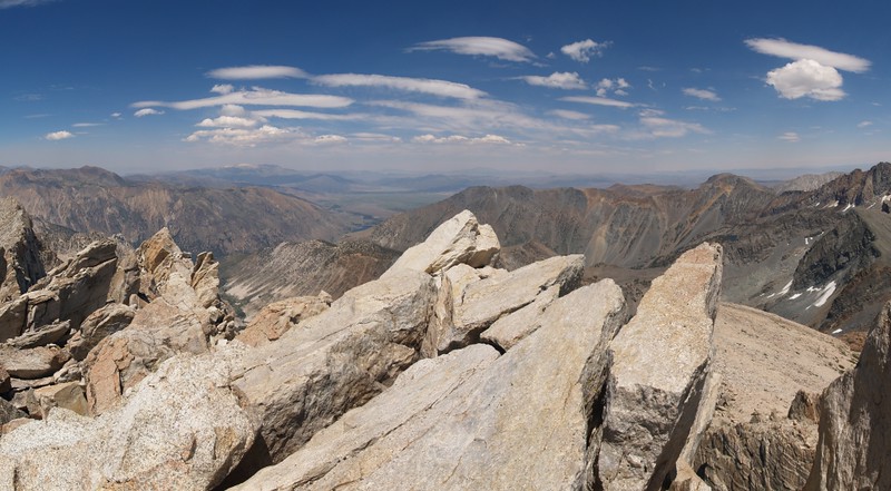 View north from the summit of Matterhorn Peak