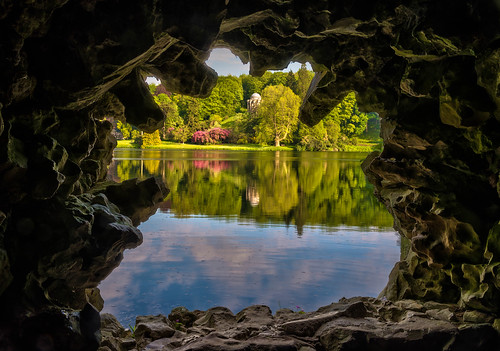 lake gardens temple evening religion may places stourhead wiltshire miscellaneous nationaltrust hdr folly rhododendrons nikond600 photoengine oloneo noikon24120mm