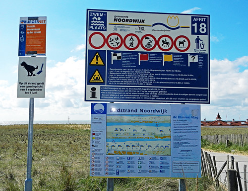 Holland, sign on the beach