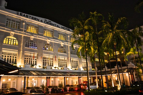 Eastern & Oriental Hotel's Heritage Wing at night