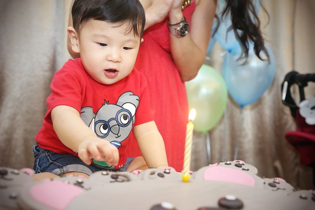 Jerome at 1 year old's party. 