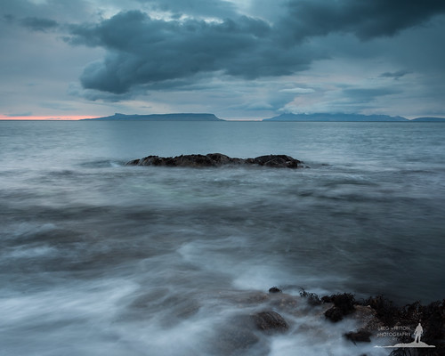 sunset sea cloud seascape rock canon landscape scotland highlands waves rum isle eigg 5x4 malaig 5dii