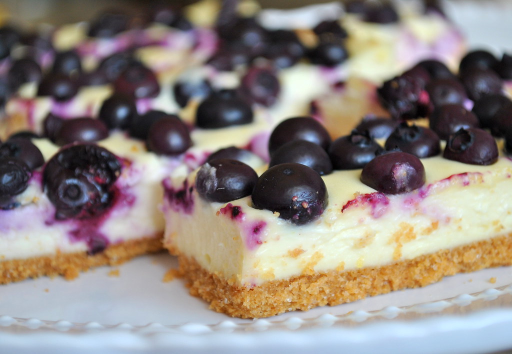 ..Lemon Blueberry Cheesecake Bars | Currently Coveting