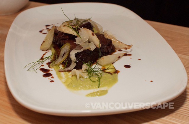 PiDGiN's Braised beef, fennel, soy lime syrup